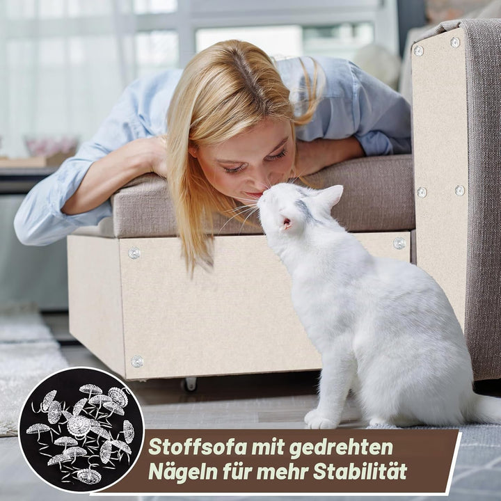 300cm×40cm Kratzmatte Katze Selbstklebend, Kratzschutz Sofa Katze, Trimmbare DIY Katzen Kratzmatte m