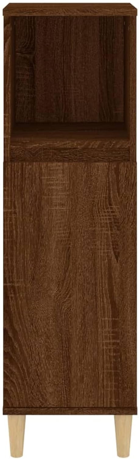 Tidyard Badezimmerschrank Mittlerer Schrank mit 1 Ablage und 2 Fächer hinter der Tür Badschrank Badr