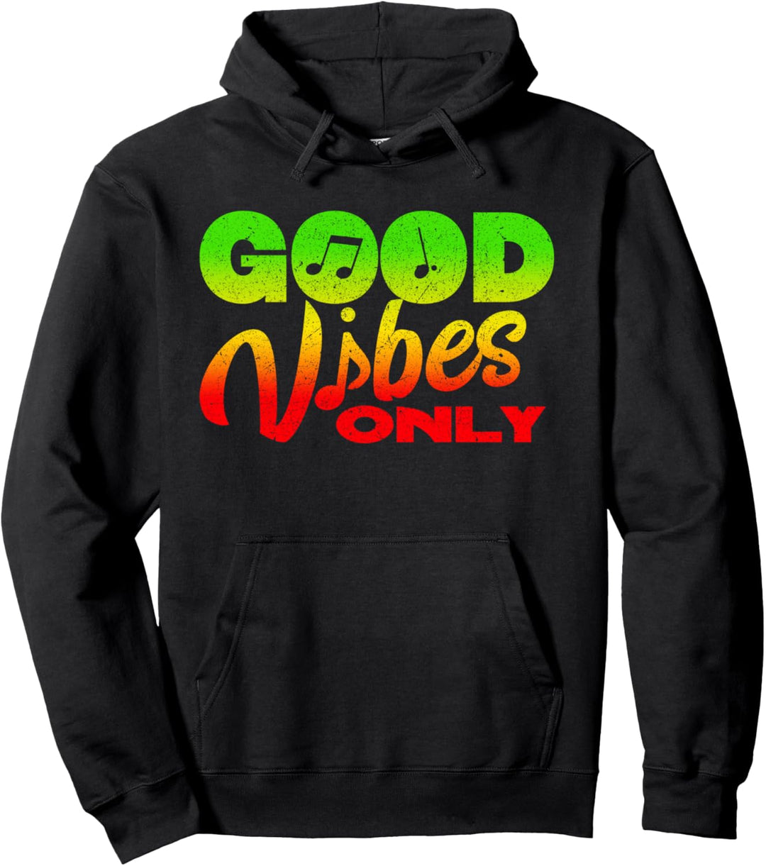 Good Vibes Only Rastafari Reggae Pullover Hoodie