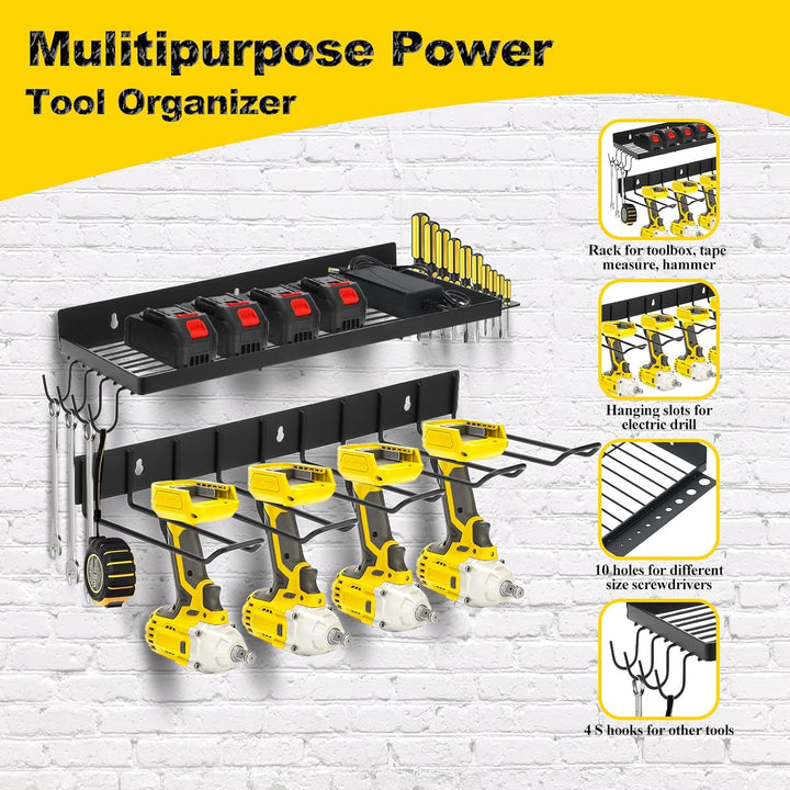 Werkzeugspeicher Aufbewahrung Wandhalterung, Pollen Elektrowerkzeug Organizer Akku Schlagbohrschraub