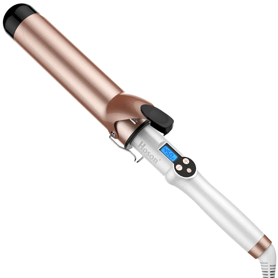 Hoson 45mm Lockenstab Pro Curl, Keramik Turmalin Beschichtung Lockenstab, LCD Display 9 Hitzeeinstel