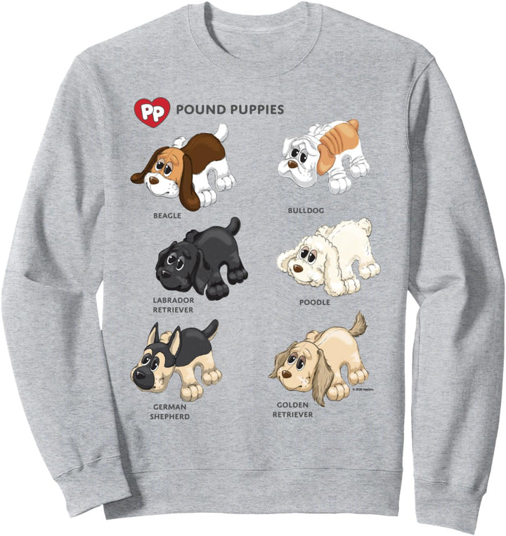Pound Puppies Vintage Puppy Breed Textbook Sweatshirt