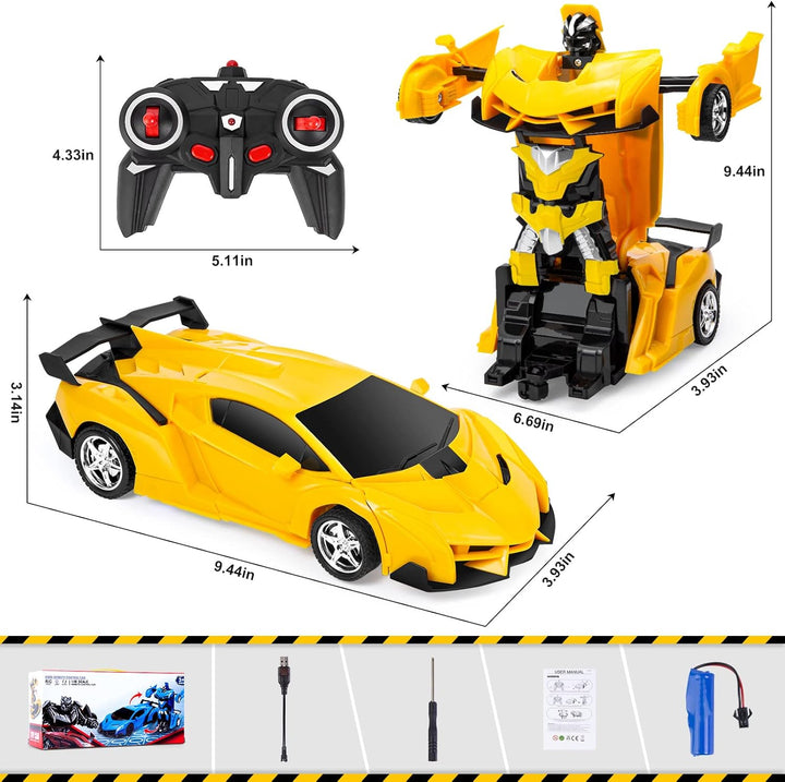 Thedttoy Transformator Ferngesteuertes Auto Spielzeug mit 2.4GHz Fernbedienung, 1:18 Ferngesteuerte