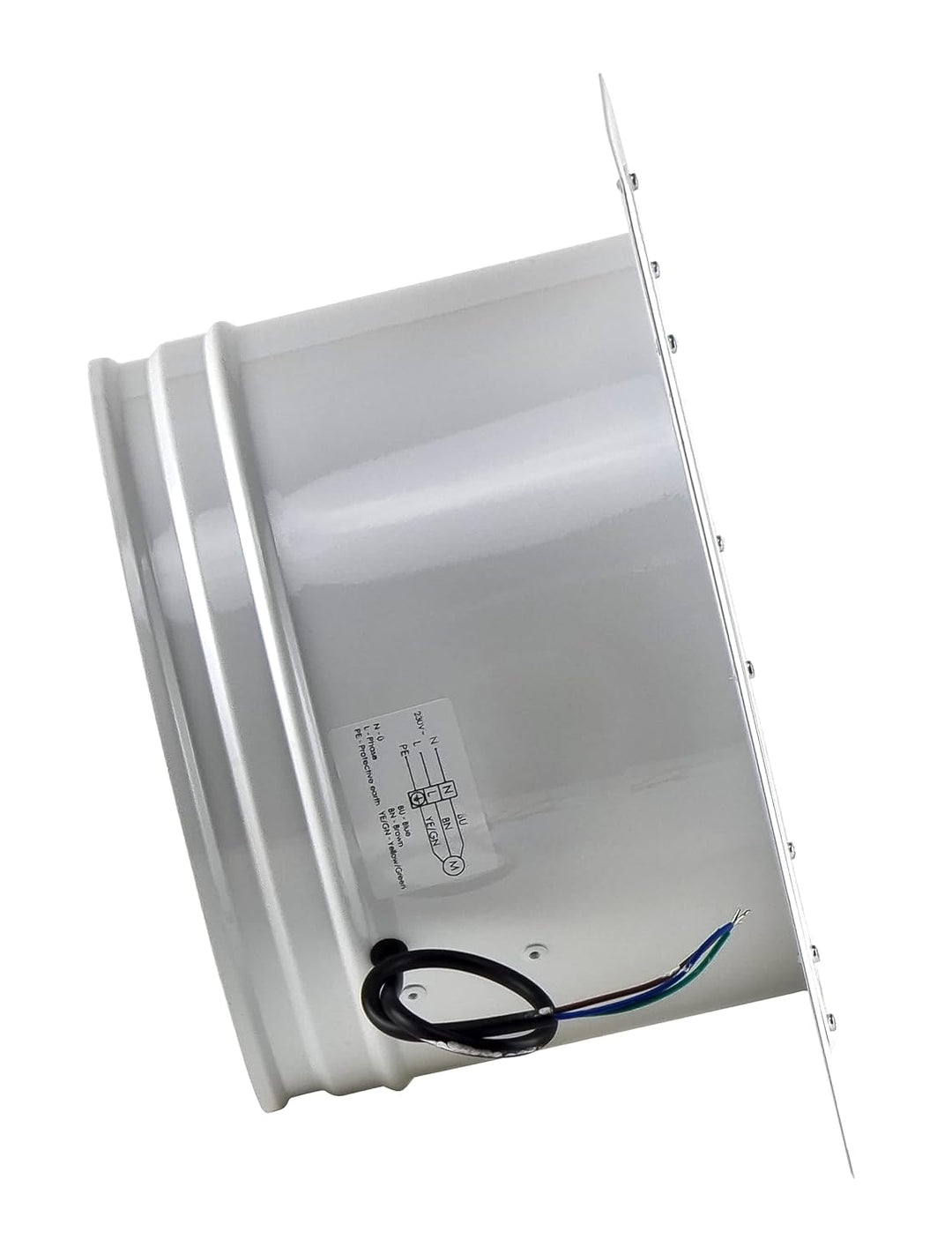 Steinberg14 Weiss Ø 250mm Rohrlüfter Wand Radiallüfter Ventilator Wandflansch Zu-Abluft, Metall Ø 25