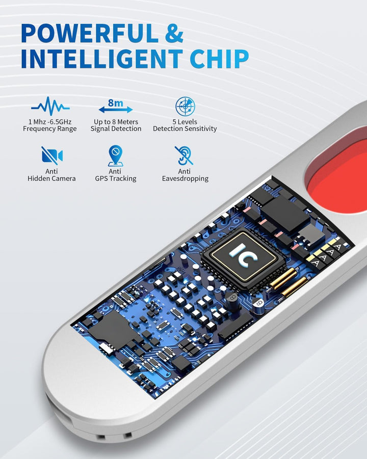 Wanzen Detektor Versteckte Kamera Finder mit 6 Stufen Empfindlichkeit, 4-in-1 Multimode Hidden Camer