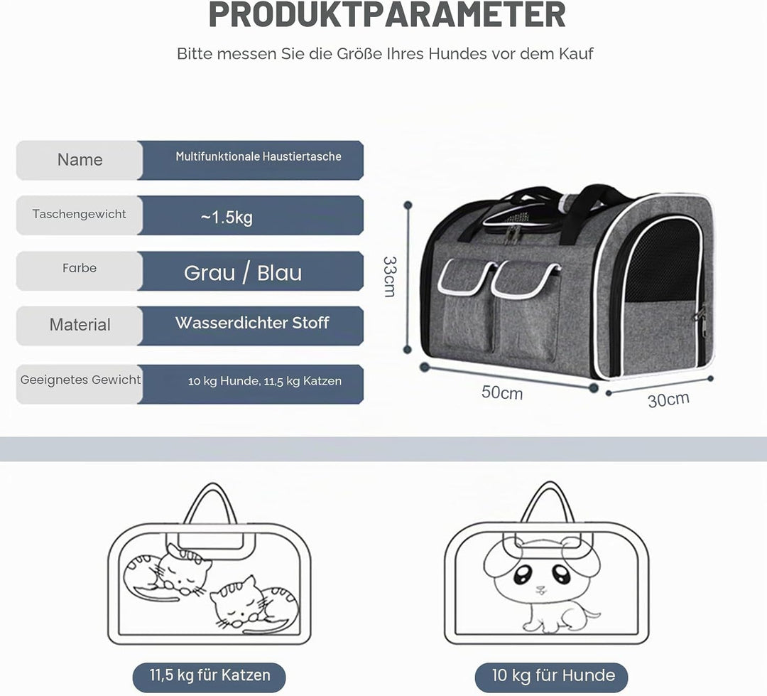 PETCUTE Katzenrucksack Hunderucksack für Katzen und Kleine Hunde,Atmungsaktiv Haustier Rucksack Katz