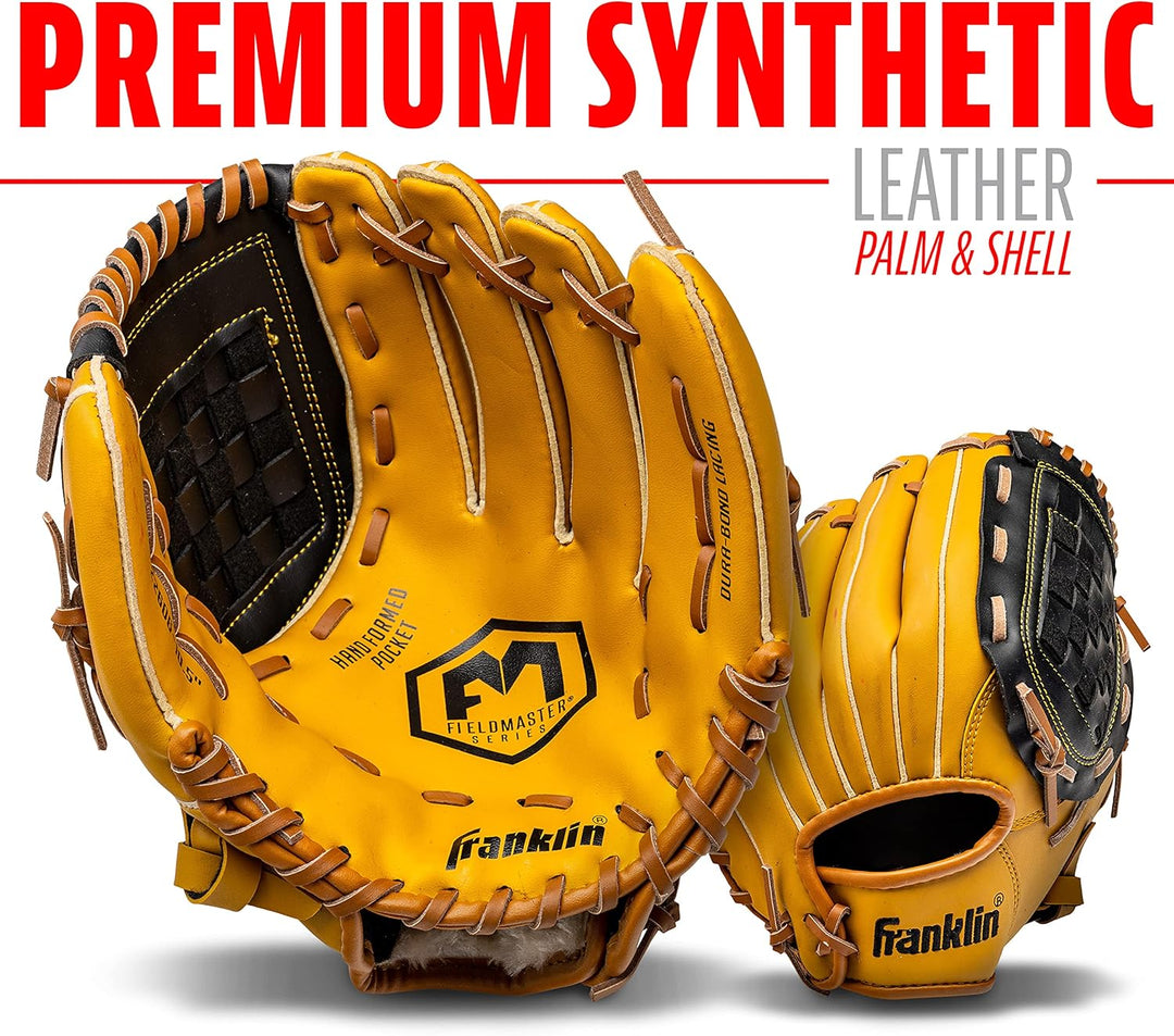 Franklin Sports Field Master Series Baseball Handschuhe Werfer, für Rechtshänder 10.5", Werfer, für