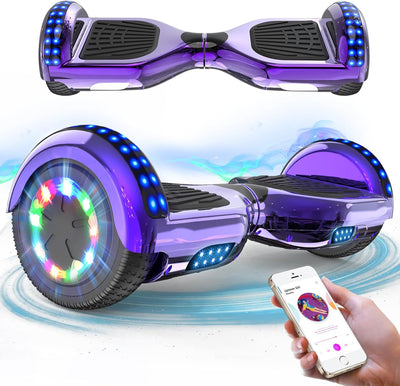 RCB Hoverboards 6,5 Zoll Skateboard Kinder und Jugendliche Hoverboards mit Bluetooth - Led Licht Seg