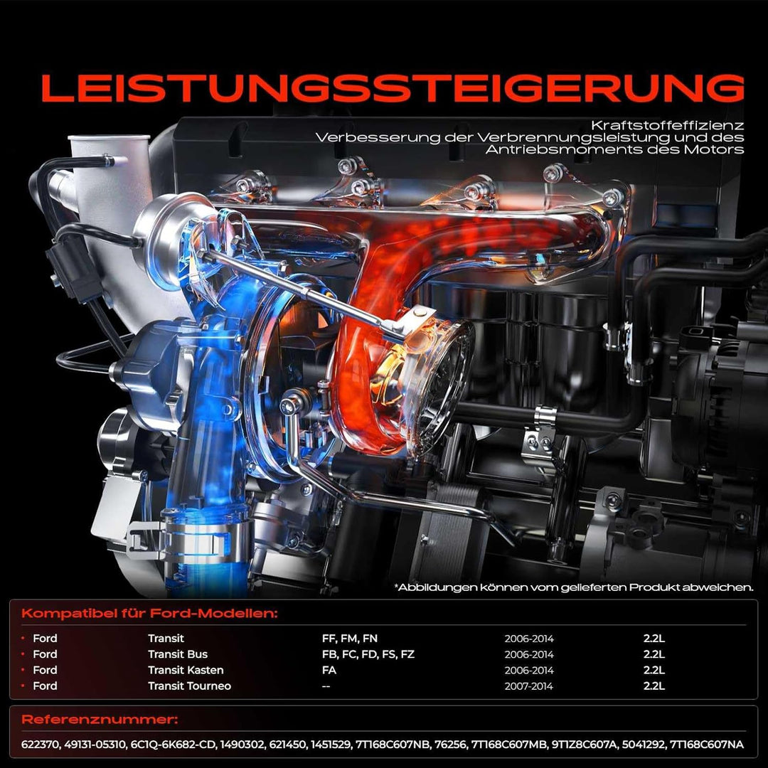 Frankberg Turbolader Kompatibel mit Transit FB FC FD FS FZ FF FM FN 2.2 TDCi 2006-2014 Transit Tourn