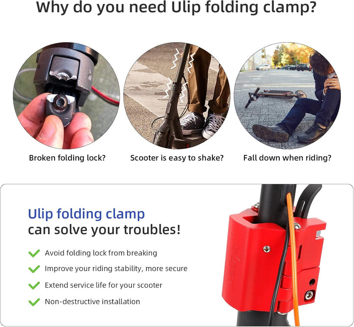 ulip Elektroroller, zusammenklappbar, aus Aluminiumlegierung, Schaftbasis, Ersatzteile für Xiaomi M3
