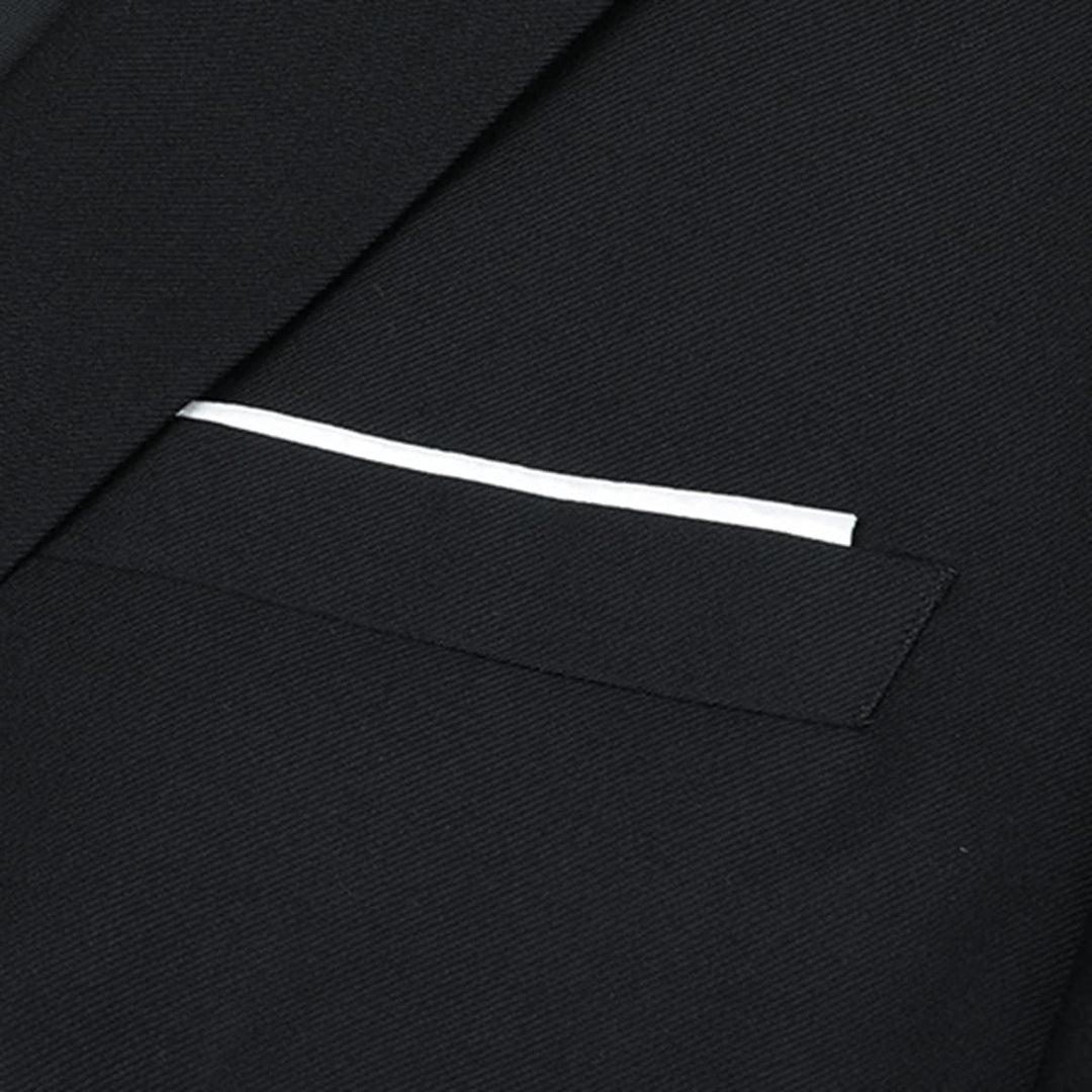 Allthemen Sakko Herren Slim Fit Anzugjacke EIN Knopf Sakko für Business M Schwarz, M Schwarz