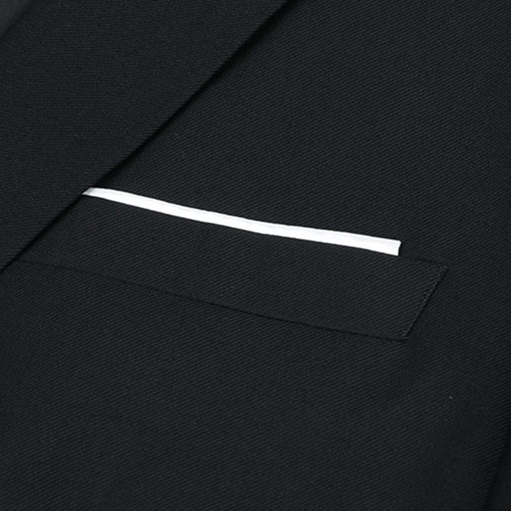 Allthemen Sakko Herren Slim Fit Anzugjacke EIN Knopf Sakko für Business M Schwarz, M Schwarz