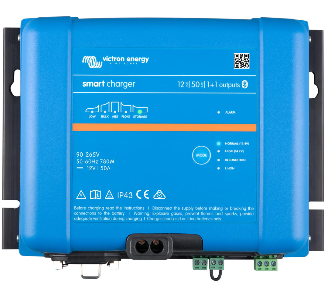 Victron Energy Phoenix Smart IP43 12-Volt 50 Amp 230V (1+1) Output Batterie Ladegerät, Bluetooth 12V