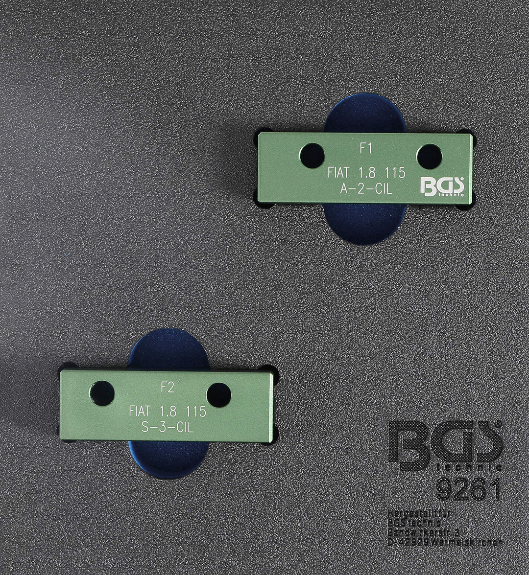 BGS 9261 | Werkstattwageneinlage 1/6: Nockenwellen-Arretierwerkzeug-Satz | für Fiat, Lancia 1.8l 115