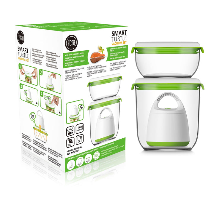 FOSA MADRID MINI-STARTER-SET 3-teilig - MC30000 – Smarte Vakuum-Lebensmittelaufbewahrung – Vakuumpum