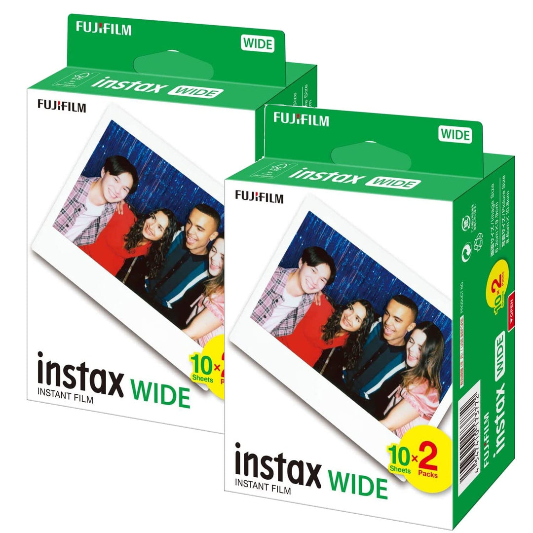 2x Fujifilm Fuji Instax Wide Film Belichtung für Fujifilm Instax Kameras 210 200, 40 Stück, Film