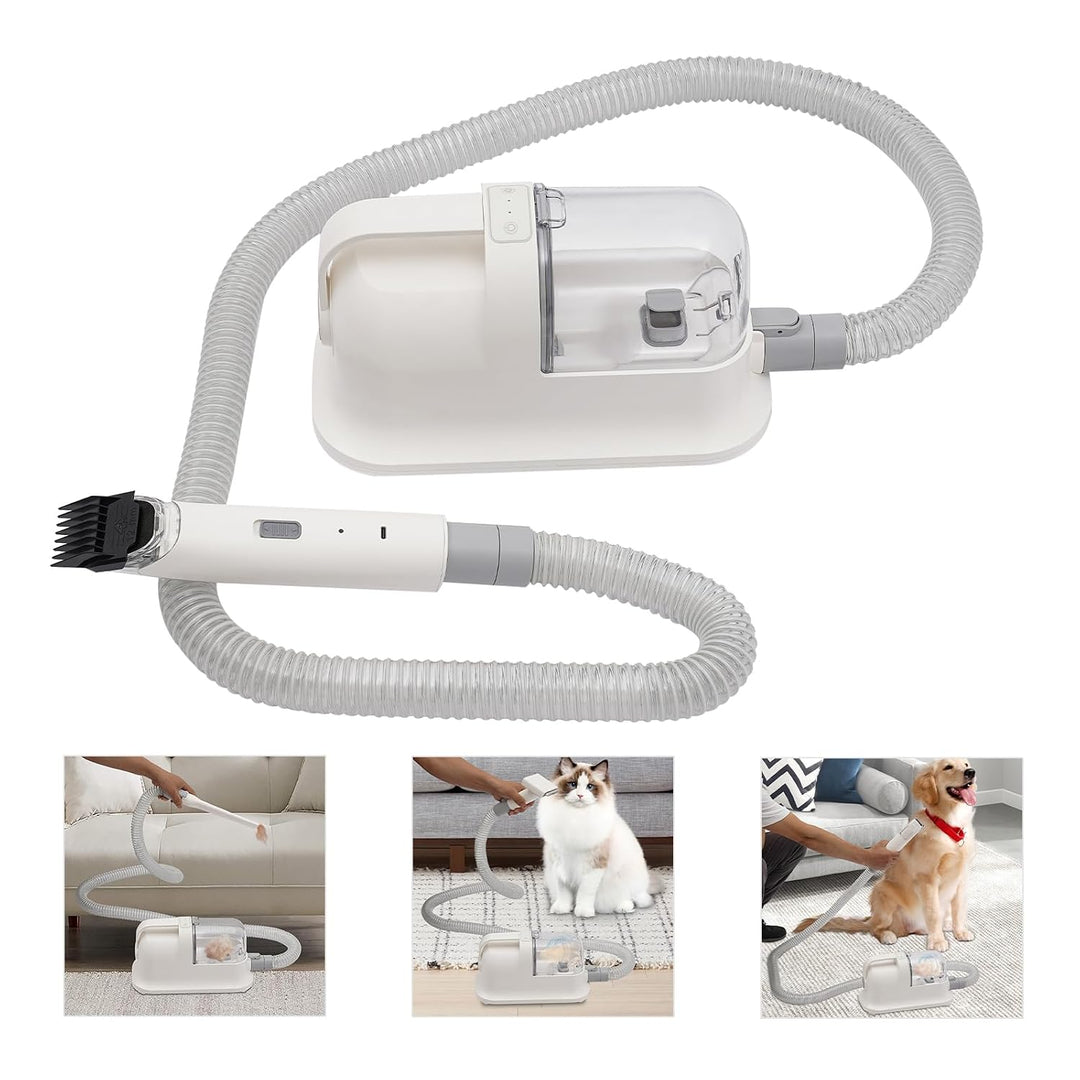 3-in-1-Pet Haarschneider – Rasieren | Kämmen & Saugen – 11800 Pa – Leise