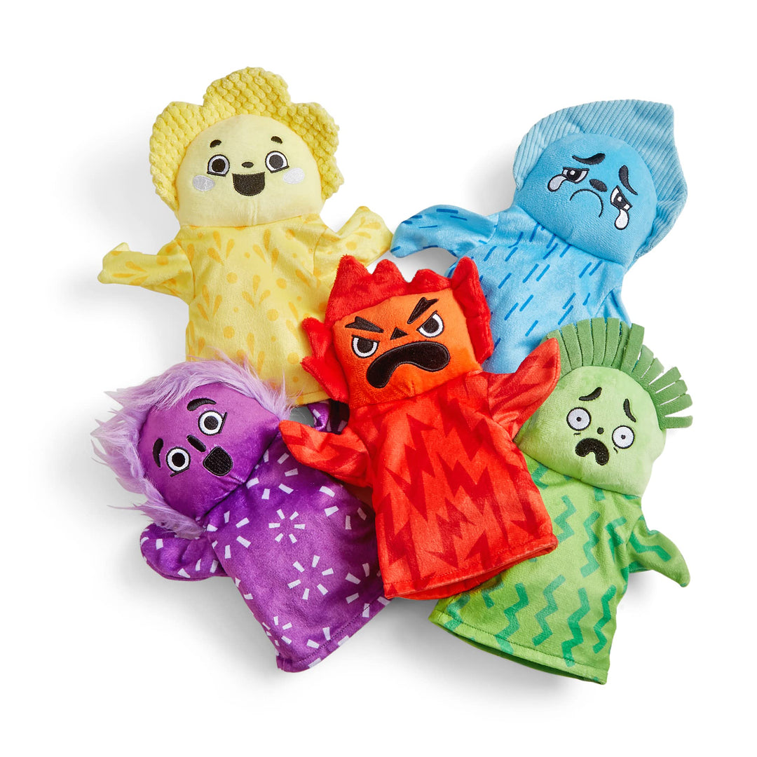 Learning Resources Feelings Family Handpuppen-Set, Handpuppen für Kinder, Gefühle kennenlernen, 5 Ha