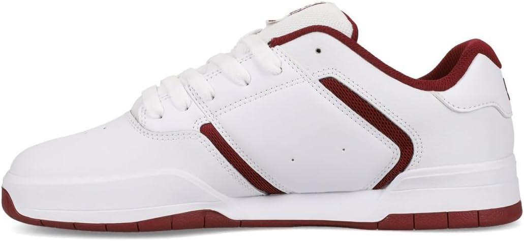 DC Herren Central Casual Low Top Skate Shoe SneakerSkate-Schuh 38 EU White Purple Wine, 38 EU White