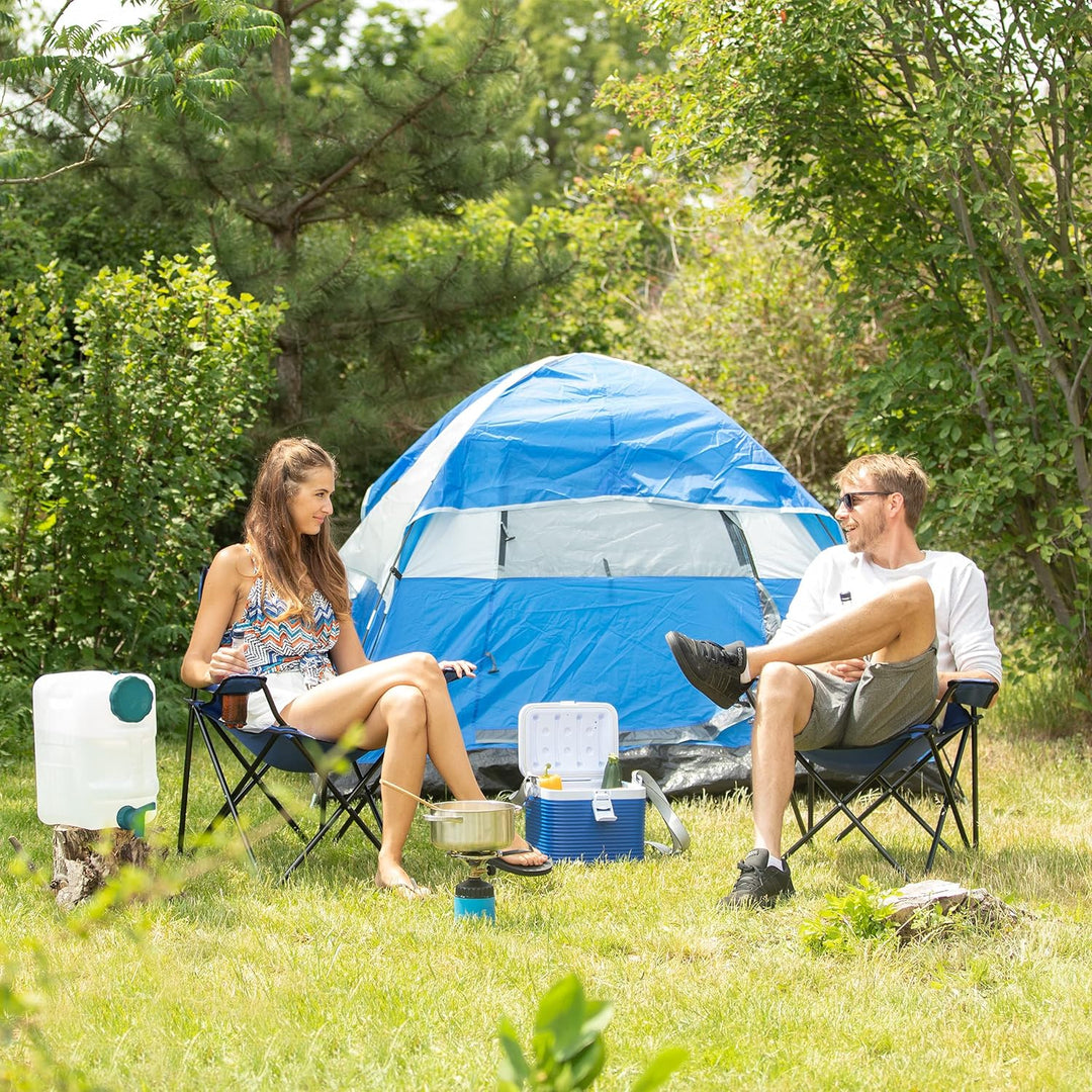 Relaxdays Wasserkanister mit Hahn, 25 Liter, Kunststoff bpa-frei, Weithals Deckel, Griff, Camping Ka