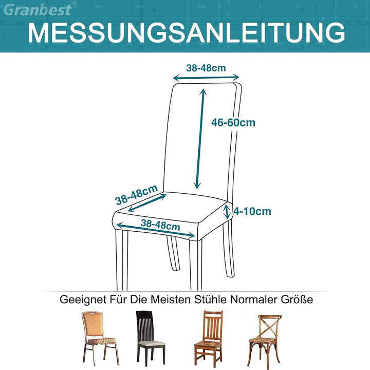 Granbest Premium Wasserdicht Esszimmer Stuhl Abdeckungen Satz Von 4, Stretch Hohen Zurück Stuhlhusse
