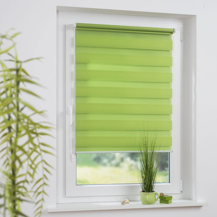 Liedeco® Duo Rollo Klemmfix - 60 x 160 cm Apple Green/lichtdurchlässig/stufenlos verstellbar/leichte