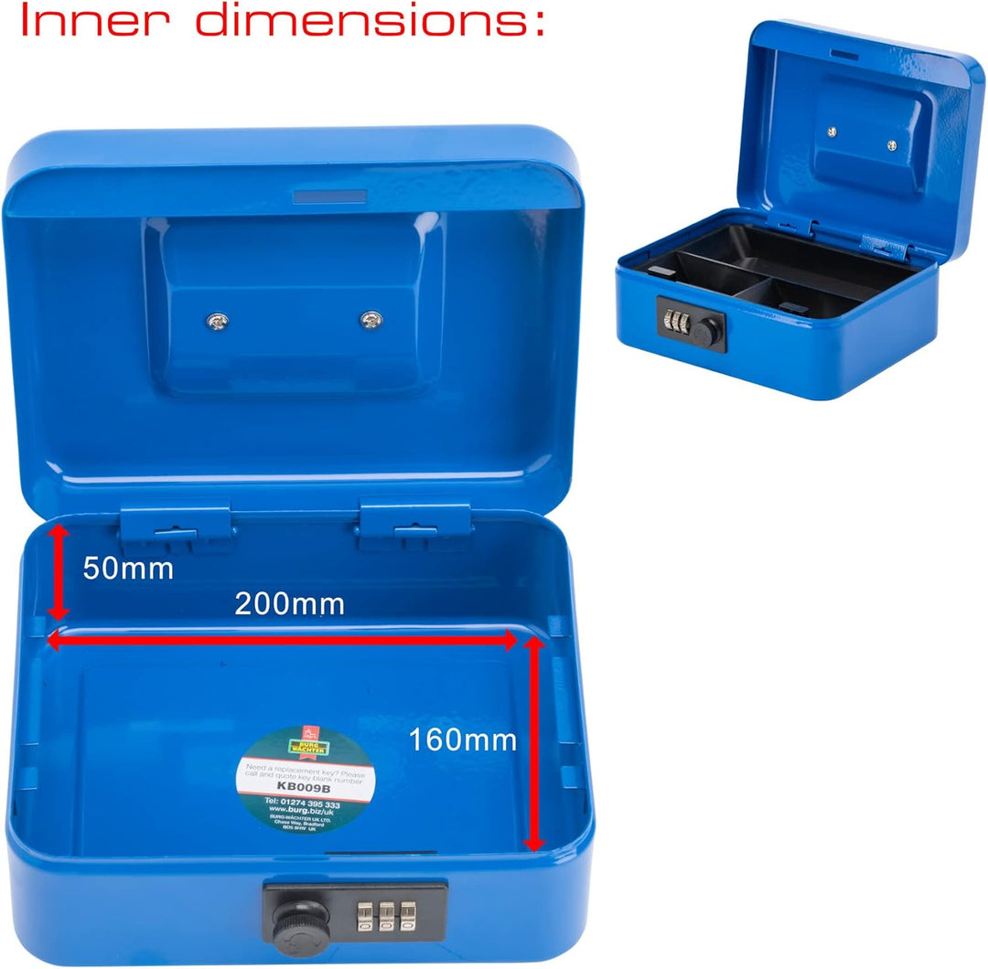 Sterling Locks Handkasse, Geldkassette mit Zahlenschloss, 20,3 cm, 701979 Blau, Blau