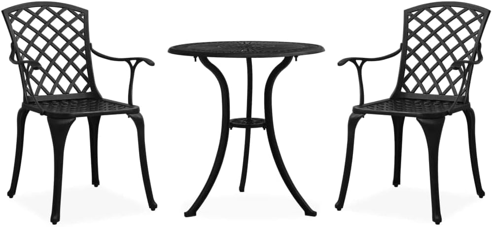 vidaXL Bistroset 3-TLG. Balkonset Gartenmöbel Sitzgruppe Balkonmöbel Gartenset Gartentisch Gartenstu