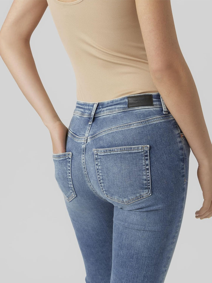 VERO MODA Damen Jeans XS Medium Blue Denim, XS Medium Blue Denim