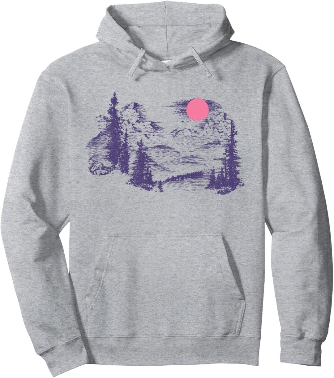Trendy Mountains Landscape Pullover Hoodie