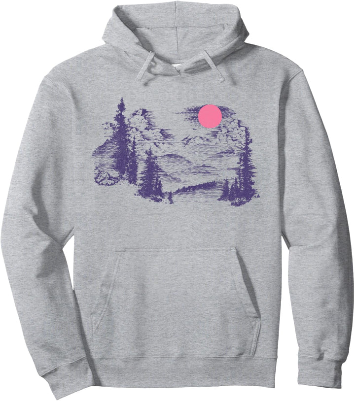 Trendy Mountains Landscape Pullover Hoodie