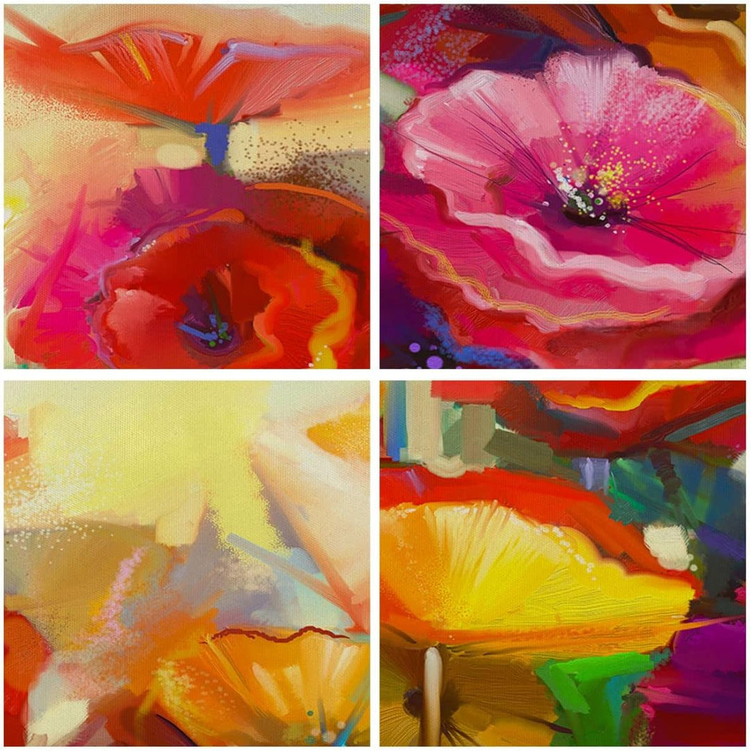 Bilder auf Leinwand Blumen Frühling Flora Garten Leinwandbild 70x50cm Wandbilder Dekoration Wohnzimm