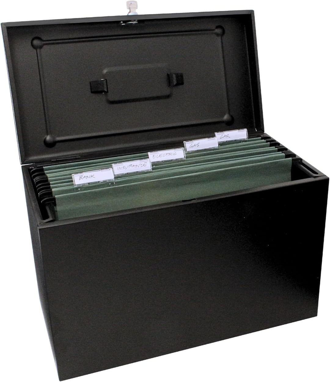 Cathedral 22 x 17 x 10 Zoll Metallisches Home-File Foolscap, Schwarz
