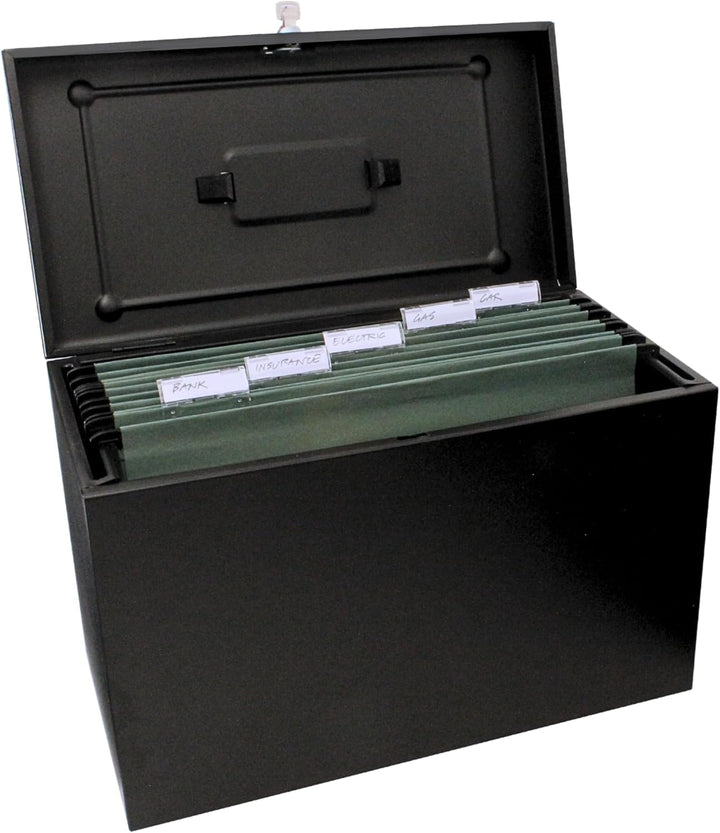 Cathedral 22 x 17 x 10 Zoll Metallisches Home-File Foolscap, Schwarz