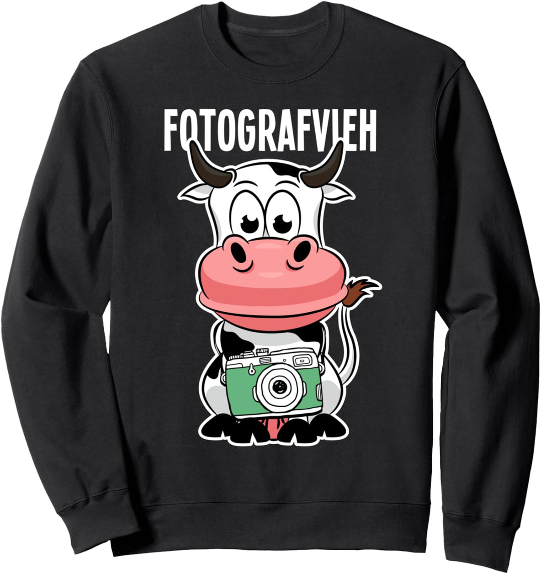 Fotografvieh Lustige Fotografie Kuh Vieh Fotografie Fotograf Sweatshirt