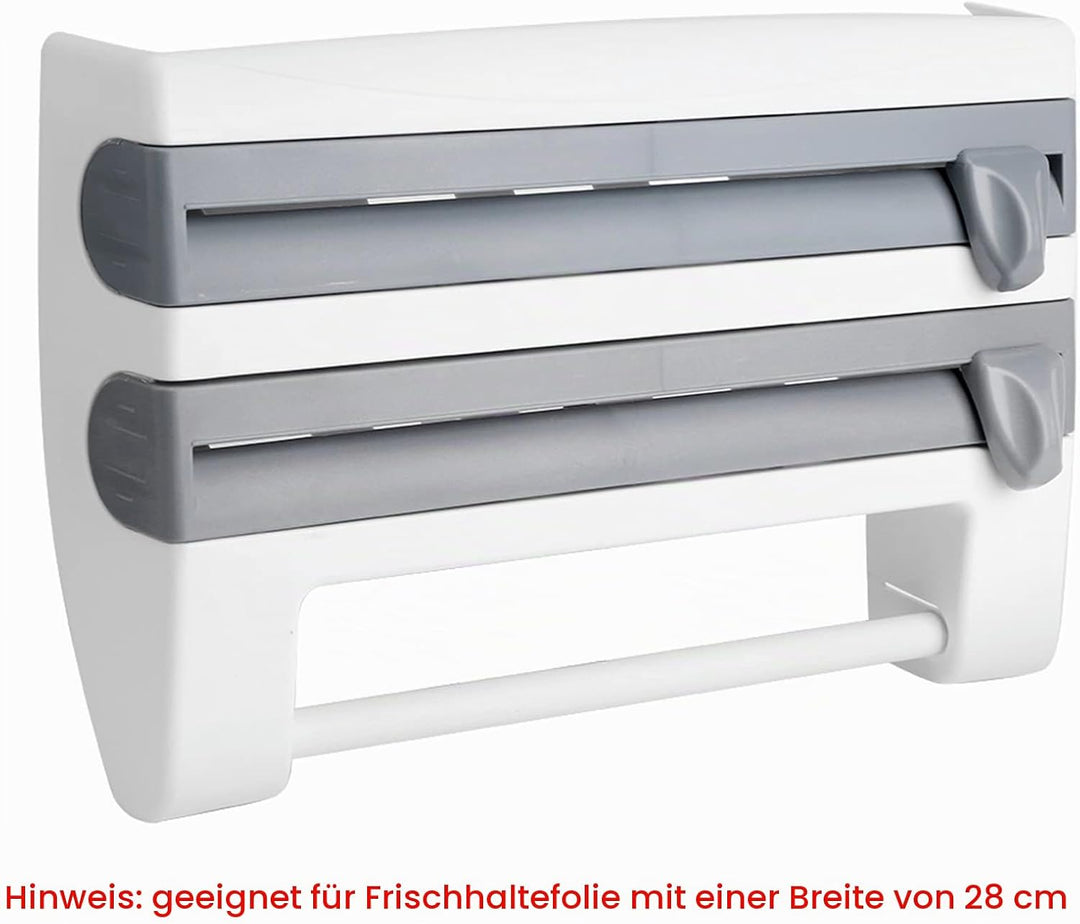 Wandrollenhalter, 3-Fach Schneidabroller, Papierrollenhalter Mit Scharfen Klingen Folienschneider Mi