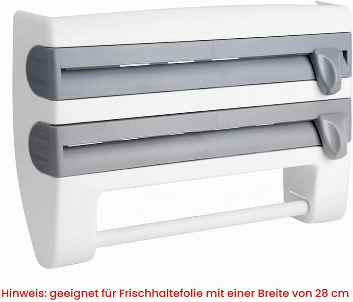 Wandrollenhalter, 3-Fach Schneidabroller, Papierrollenhalter Mit Scharfen Klingen Folienschneider Mi