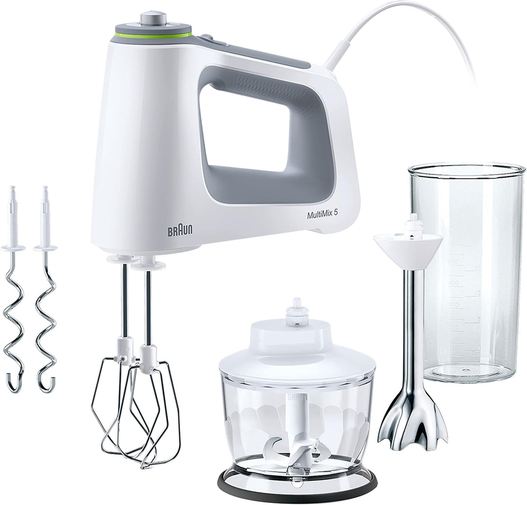 Braun MultiMix 5 HM 5137 Handmixer - Handrührgerät mit stufenloser Geschwindigkeitsregelung, 750 Wat