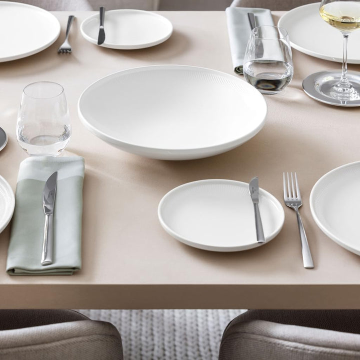 Villeroy & Boch – Afina Suppenteller Gross Weiss, Spülmaschinenfest, Mikrowellensicher, Teller, Gesc