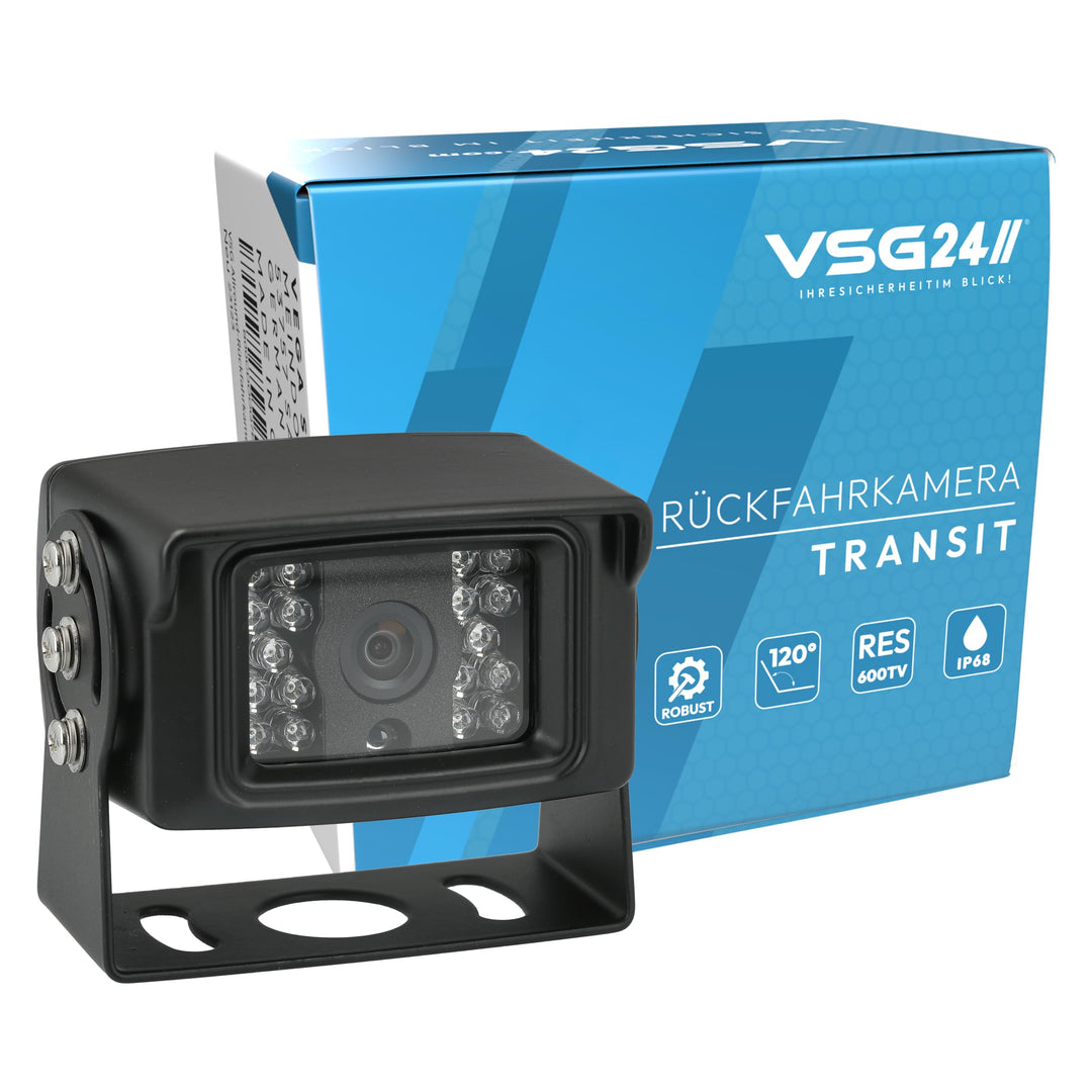 VSG24 Transit Robuste Schwerlast LKW Rückfahrkamera / einfaches Nachrüsten 12V-24V / Traktor Wohnmob