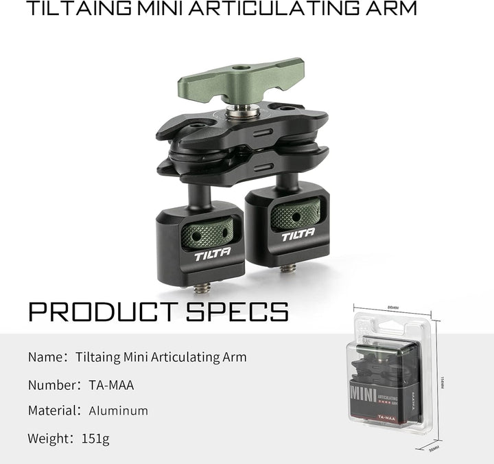 TILTA Mini Articulating Arm mit 1/4"-20 Mounting Points, Universal Magic Arm für Monitor Electronic