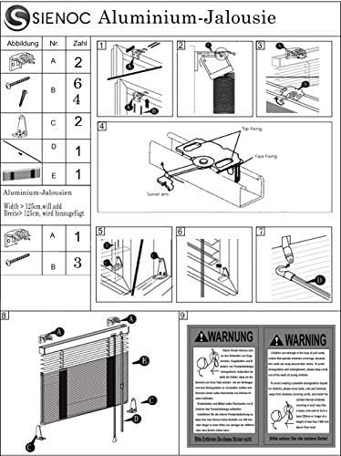 S SIENOC Aluminium Venetian Blind Alu Jalousie Alujalousie Schalusie Jalousette Fenster Rollo Montag