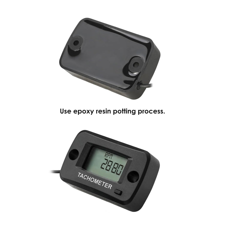 NInE-ROnG Jayron LCD Digital Benzin Induktiver Drehzahlmesser Wasserdicht für Motorrad Motocross Ras