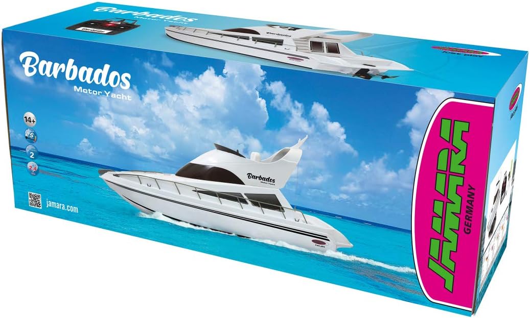 JAMARA 040670 - Barbados RC-Yacht 2,4Ghz - 2 Antriebsmotoren, einfach zu steuern, Deckel mit Schnell