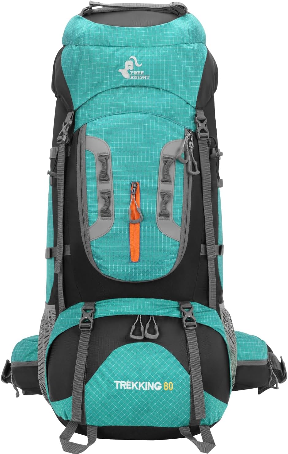 Bseash 80L Wasserdichter Wanderrucksack mit Regenschutz, leichter Outdoor-Sport, Reisen, Tagesrucksa