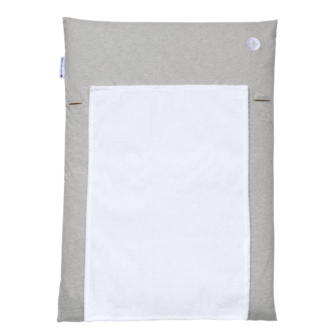 Wickelauflage 50 x 70 | Graue Wickeltischauflage Schmal | Wickelmulde inkl. abnehmbares Frottee Hand