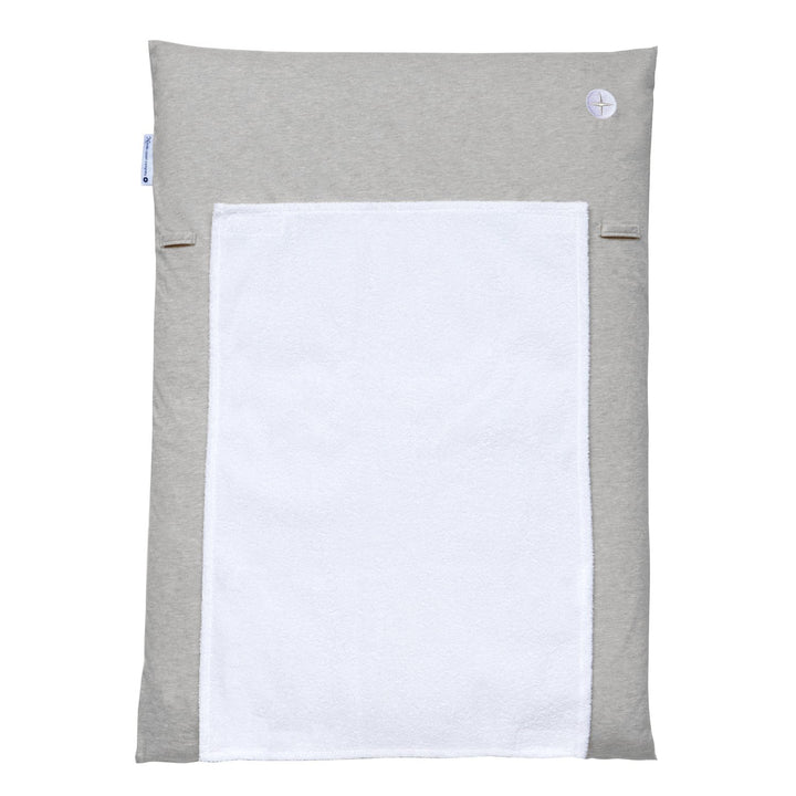 Wickelauflage 50 x 70 | Graue Wickeltischauflage Schmal | Wickelmulde inkl. abnehmbares Frottee Hand