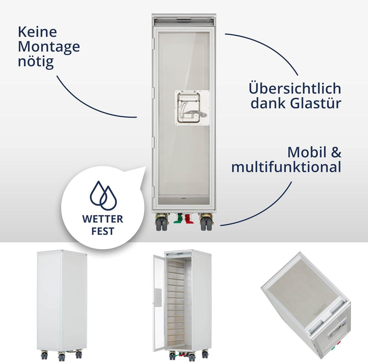 Airline Trolley Vintage Edition Neu (Glastür), Original Flugzeugtrolley, Flugzeug Servierwagen Vinta