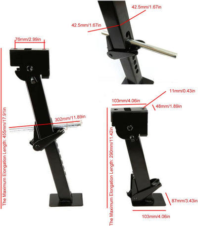 RV-Stabilisator-Wagenheber, 1000 Lbs Tragfähigkeit, Teleskopierbares RV-Camper-Zubehör, Abklappbare