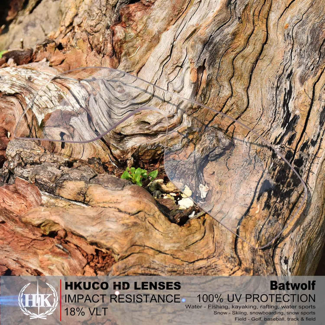 HKUCO Plus Replacement Lenses For Oakley Batwolf Sunglasses Black/Transparent Polarized